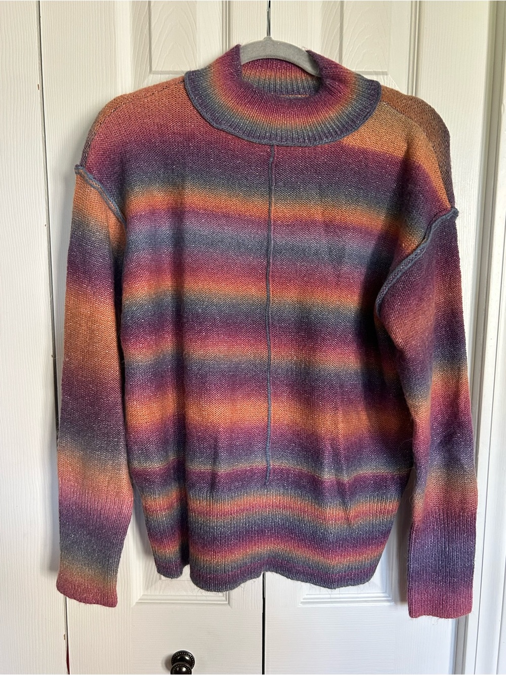 beachlunchlounge Multicolor Gradient Turtleneck Sweater